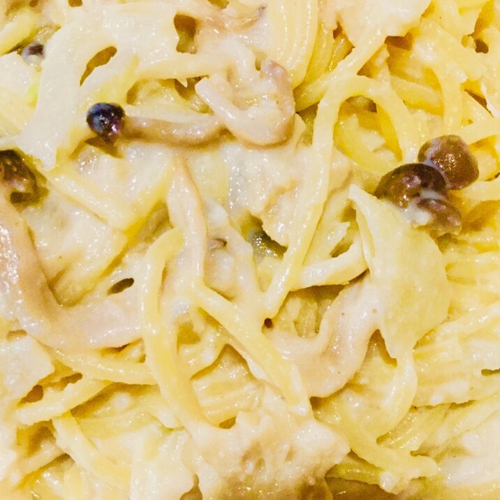 えのきとしめじのクリームパスタ